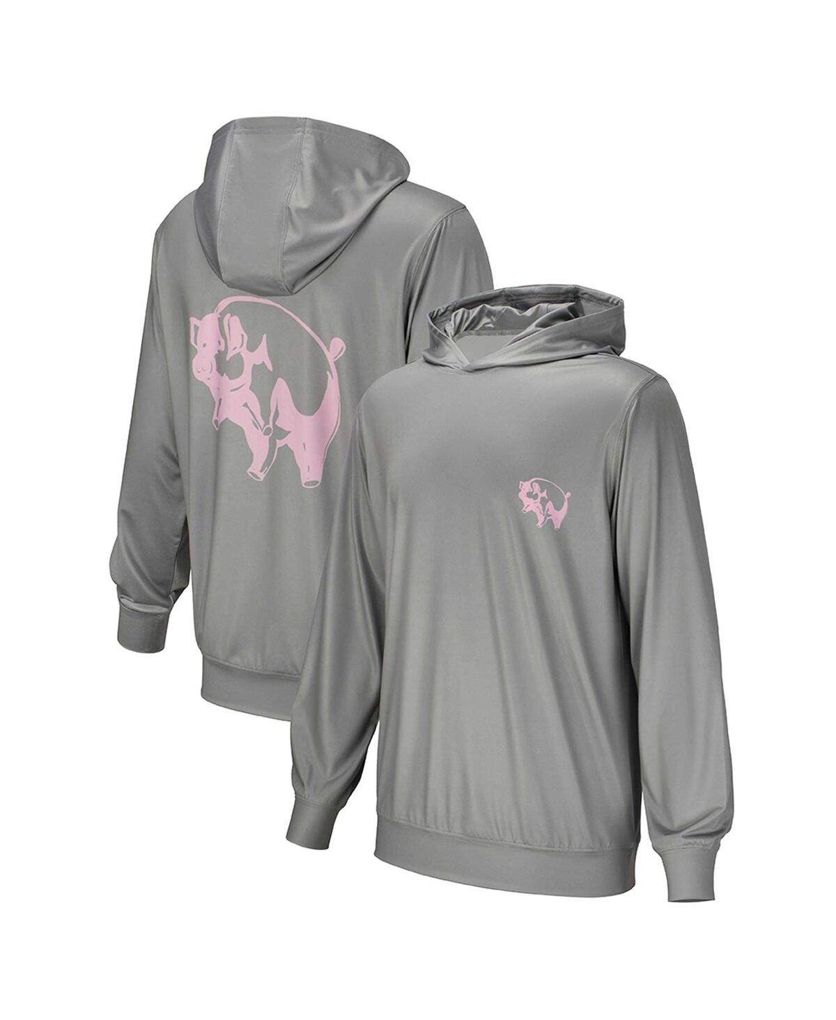 Men's and Women's Gray Pink Floyd Pigs Pullover Hoodie - Gray
