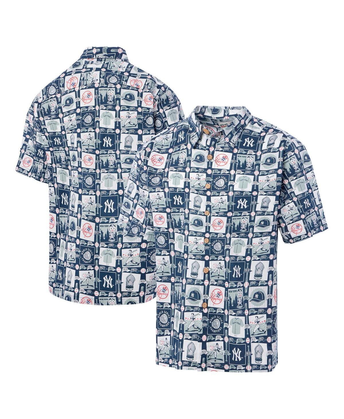 Men's Navy New York Yankees Champions Scenic Button-Up Shirt - Navy
