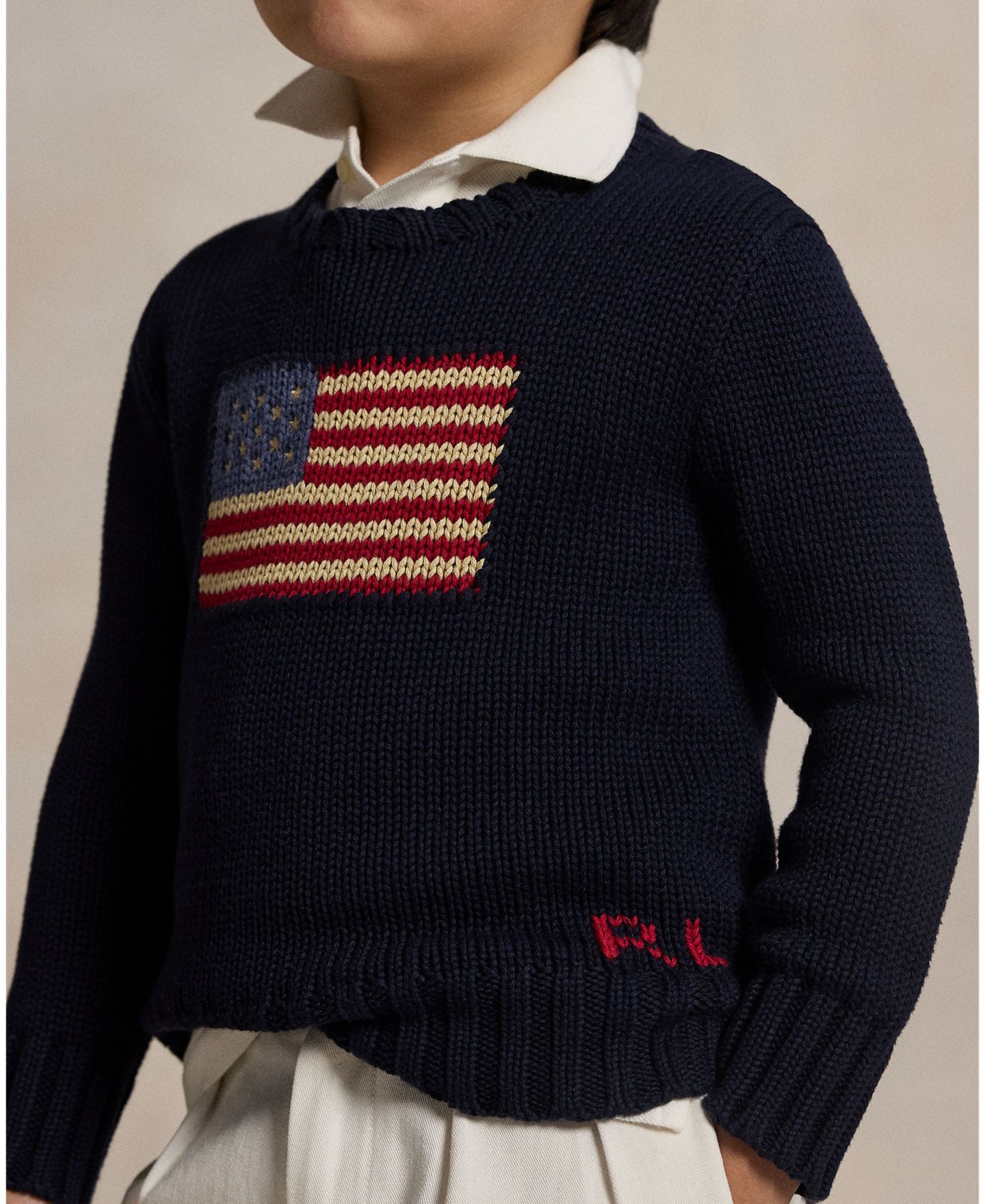Свитер Polo Ralph Lauren The Iconic Flag Sweater для мальчиков, цвет: Тёмно-зелёный тёмно-синий — фото 8