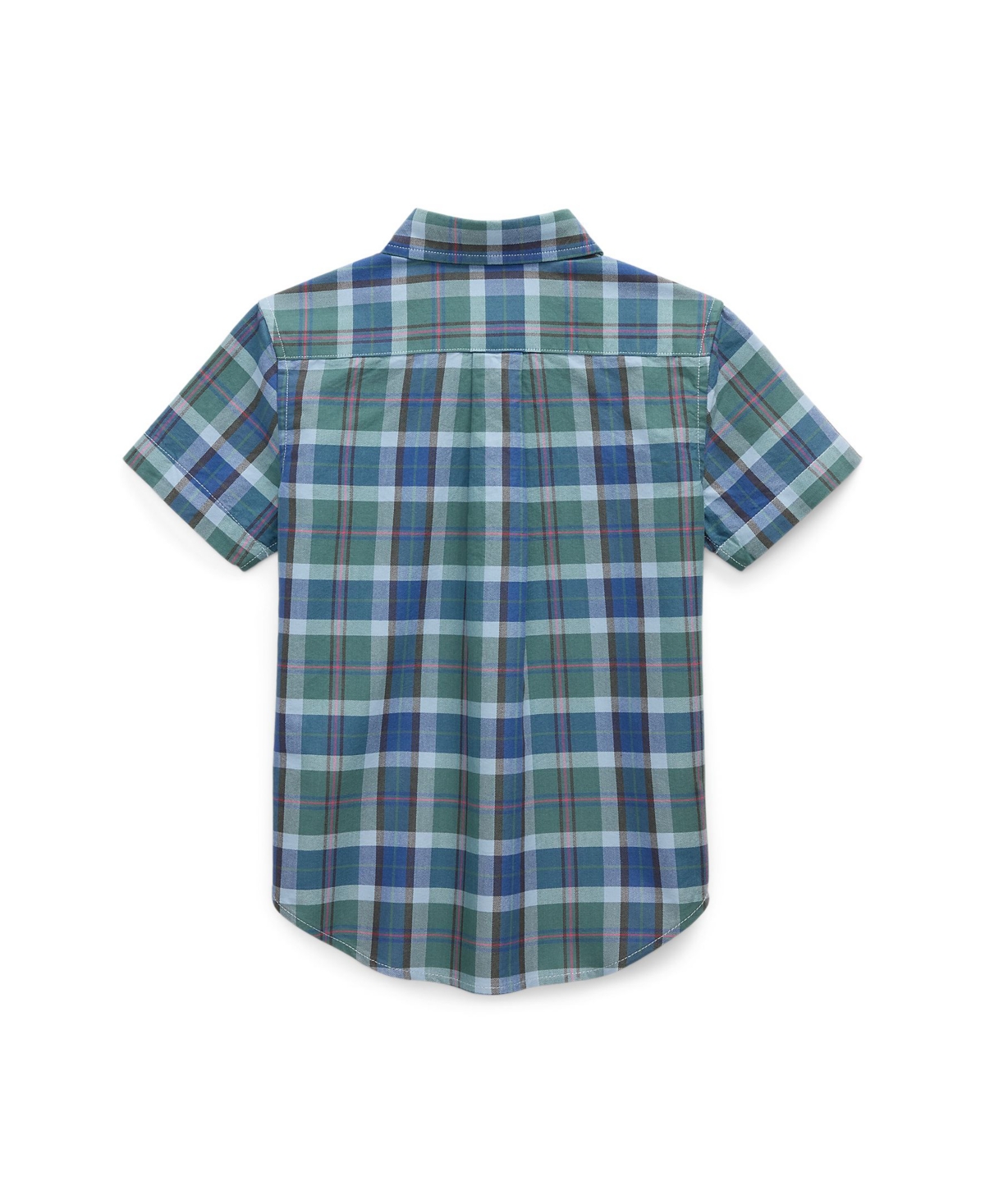 Polo Ralph Lauren Kids' Short Sleeve Plaid Cotton Button-down Oxford Shirt