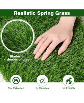 4pcs 50x3 Ft Artificial Grass Turf 1.38" Fake Grass Rug Indoor Batting Tunnels Outdoor Synthetic Lawn