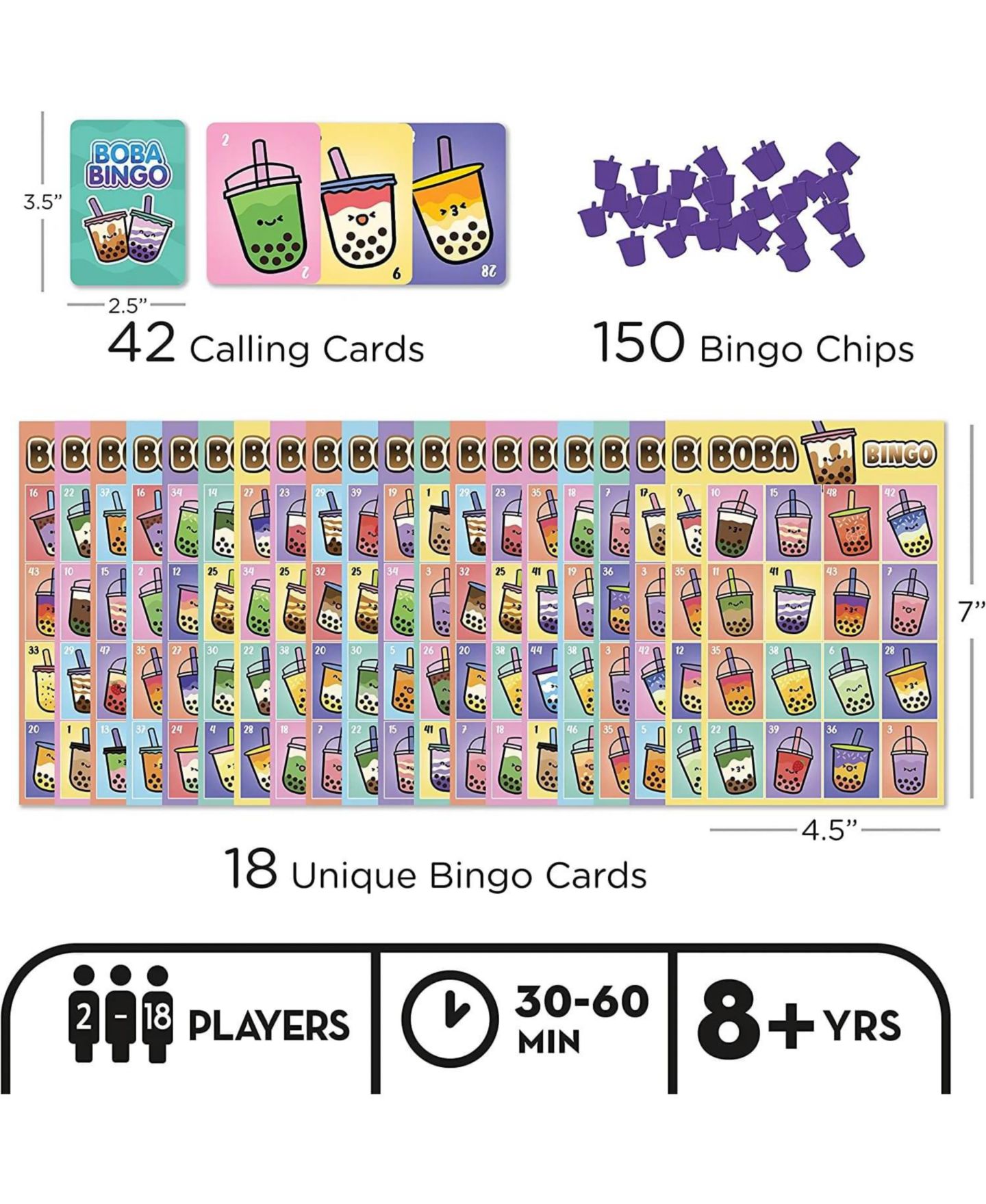 Детская настольная игра NMR Distribution Boba Bingo Board Game, Ages 8+ — фото 2