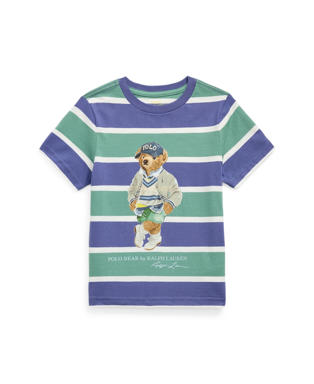 Polo Ralph Lauren Polo Bear Striped Cotton Jersey Tee