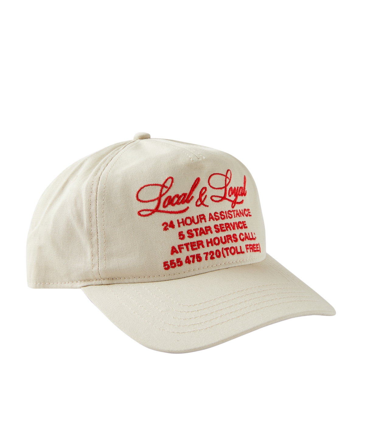 Men's 5 Panel Hat - Bone, Local