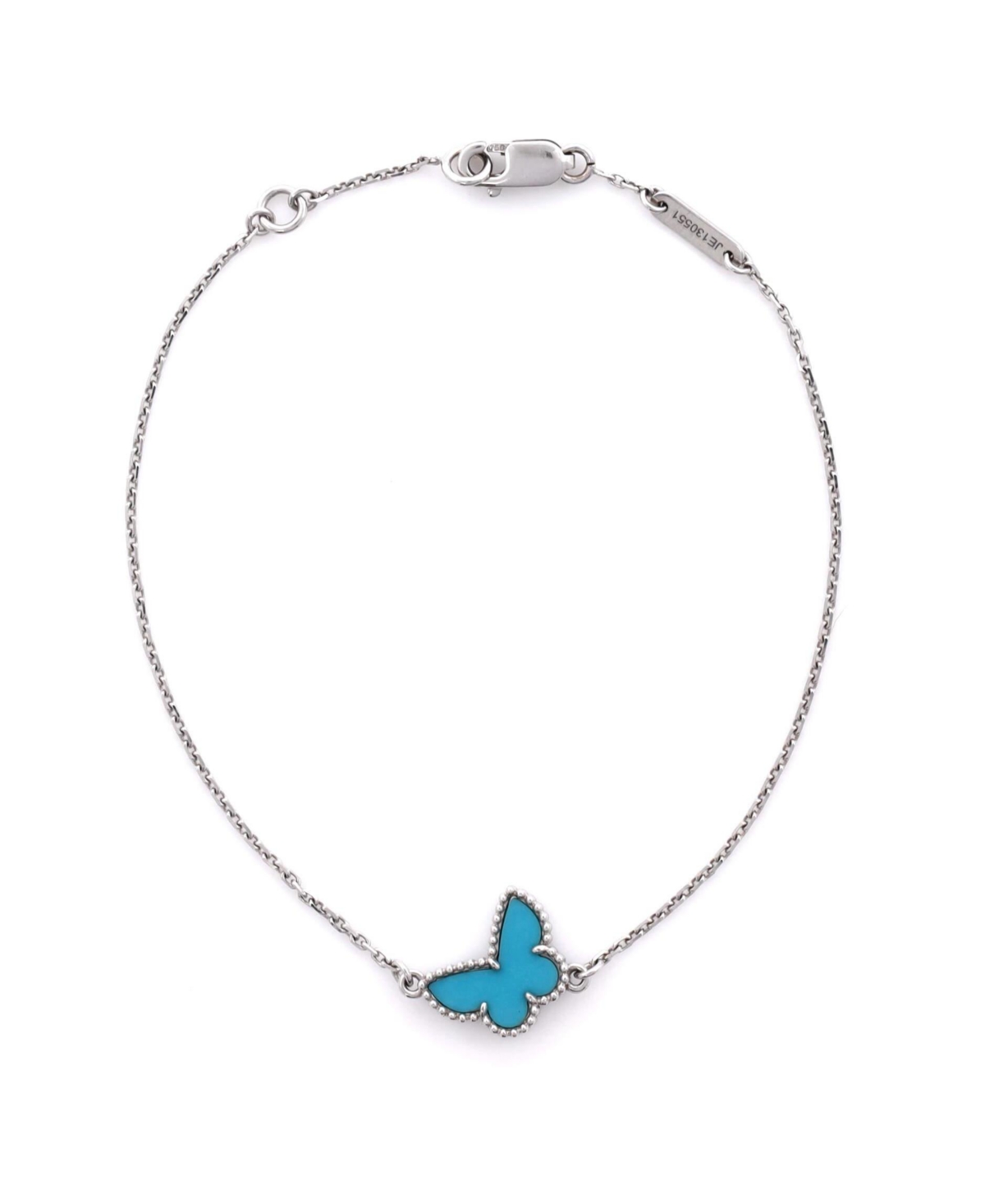 Sweet Alhambra Butterfly Bracelet 18K White Gold and Turquoise - 18k white gold
