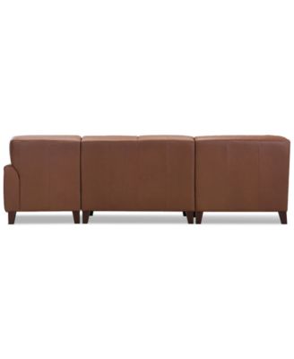 Ashlinn 5-Pc. Leather Chaise Sectional, Exclusively at Macy's