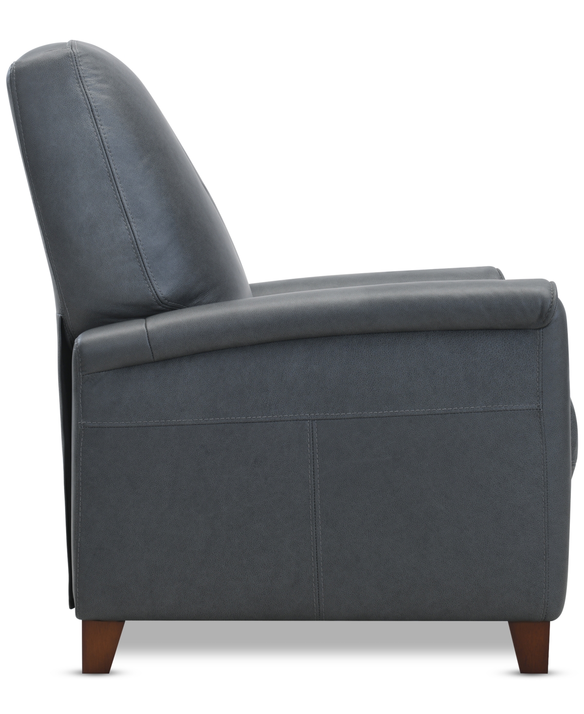 Macy's Ashlinn 35" Pushback Leather Recliner, Exclusively At  In Gray