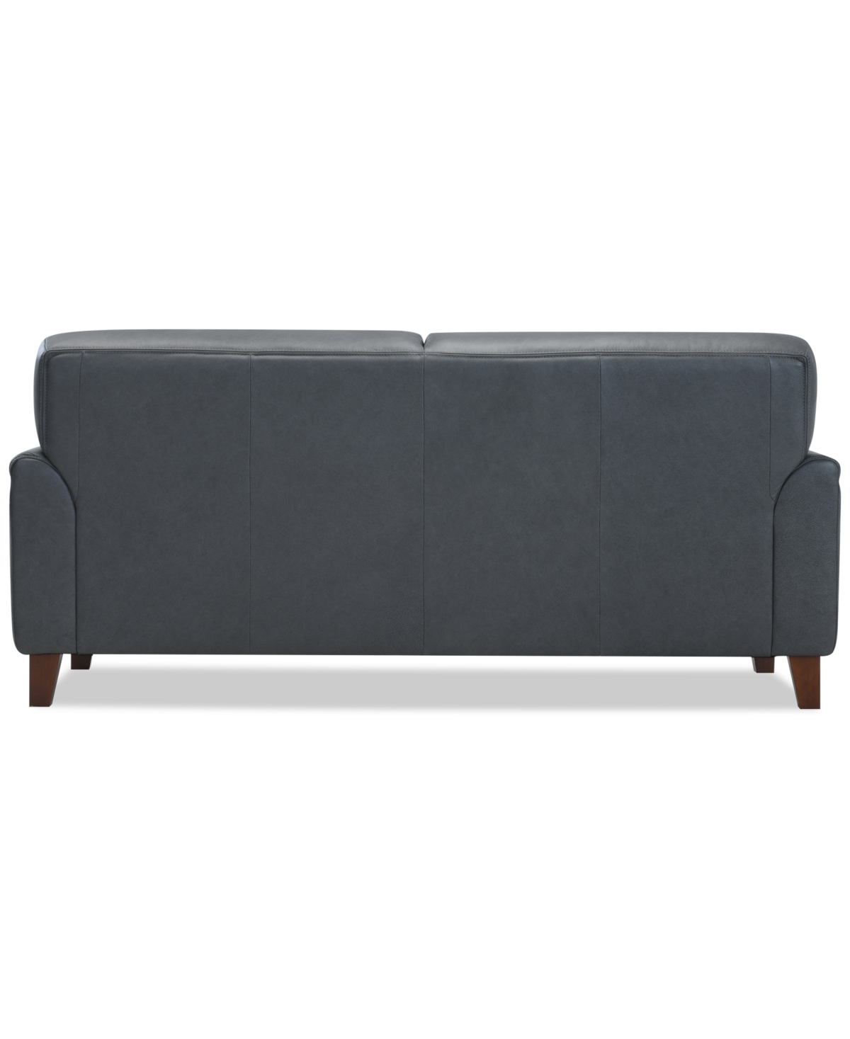 Macy's Ashlinn 82" 2 Seat Leather Sofa, Exclusively At  In Black