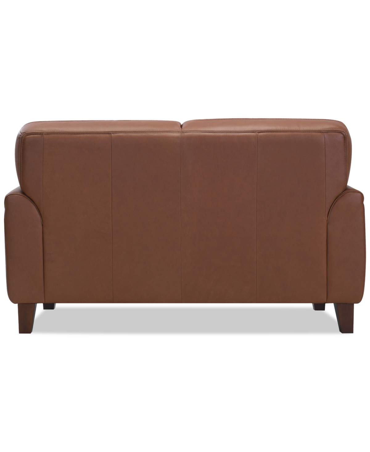 Macy's Ashlinn 61" Leather Loveseat, Exclusively At  In Brown