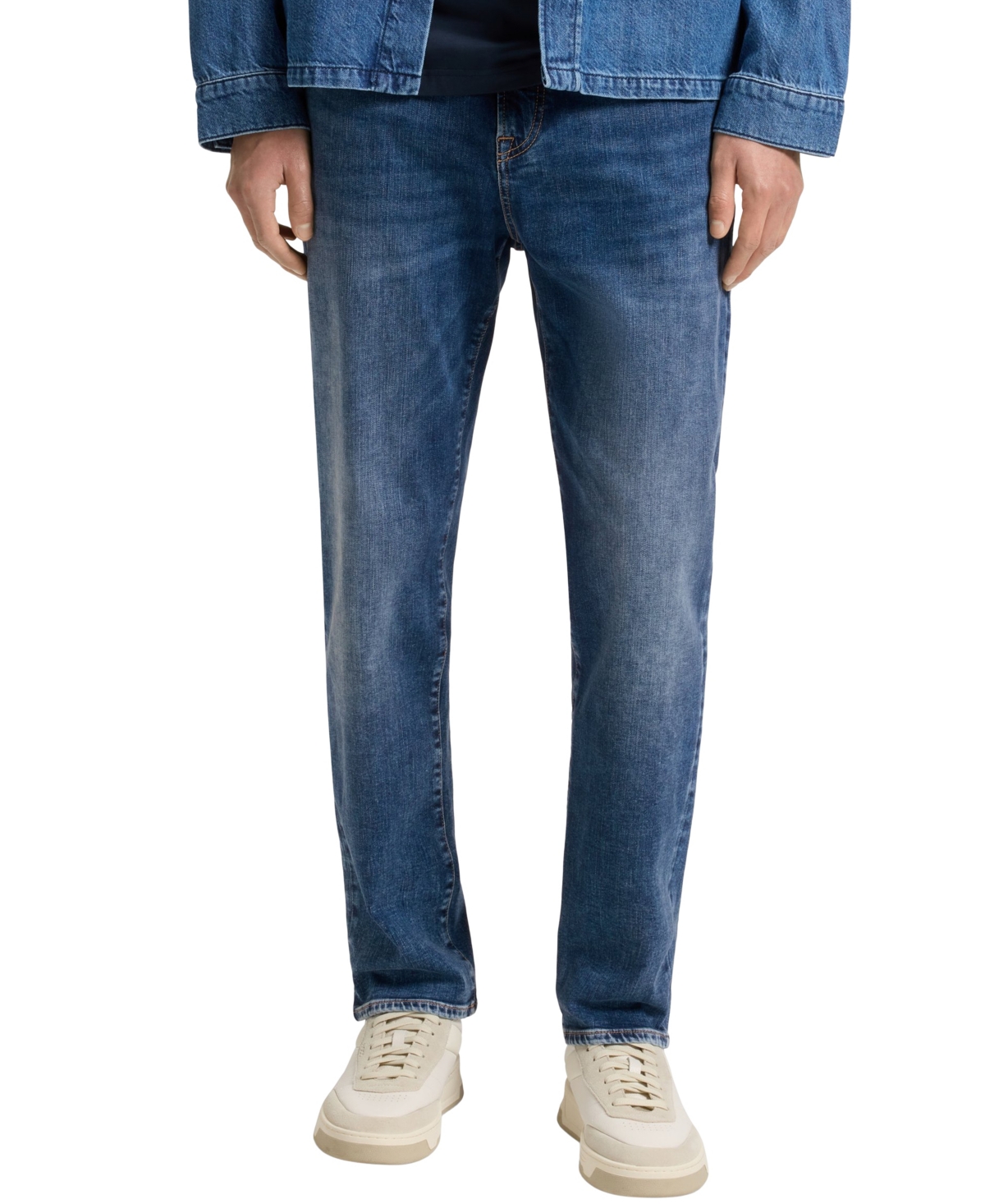 Boss by Hugo Boss Men's Super-Stretch Denim Regular-Fit Jeans - Open Blue
