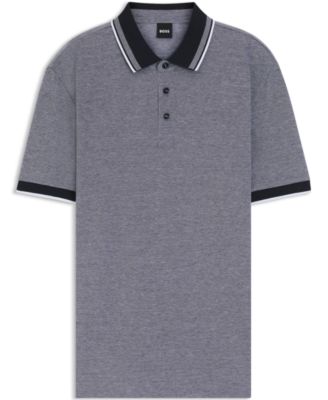 Men's Oxford-Cotton-Piqu&eacute; Polo Shirt