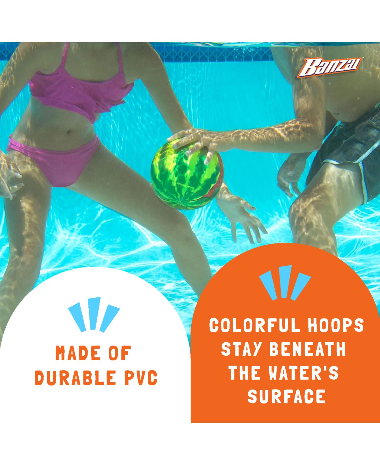 Детская игрушка Banzai Melon Madness 9" Water-Filled Pool Challenge with Target Hoops, Ages 8+, цвет: Разноцветный — фото 3