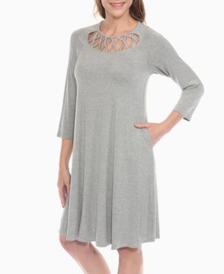 Women's Criss Cross Neckline A-line Dress