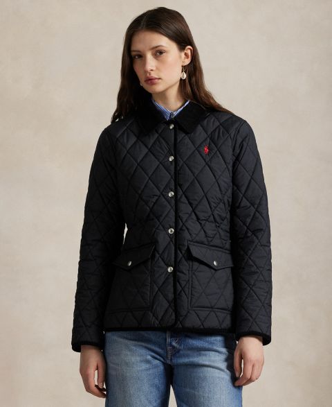 Женские куртки Polo Ralph Lauren Corduroy-Trim Quilted Barn Jacket