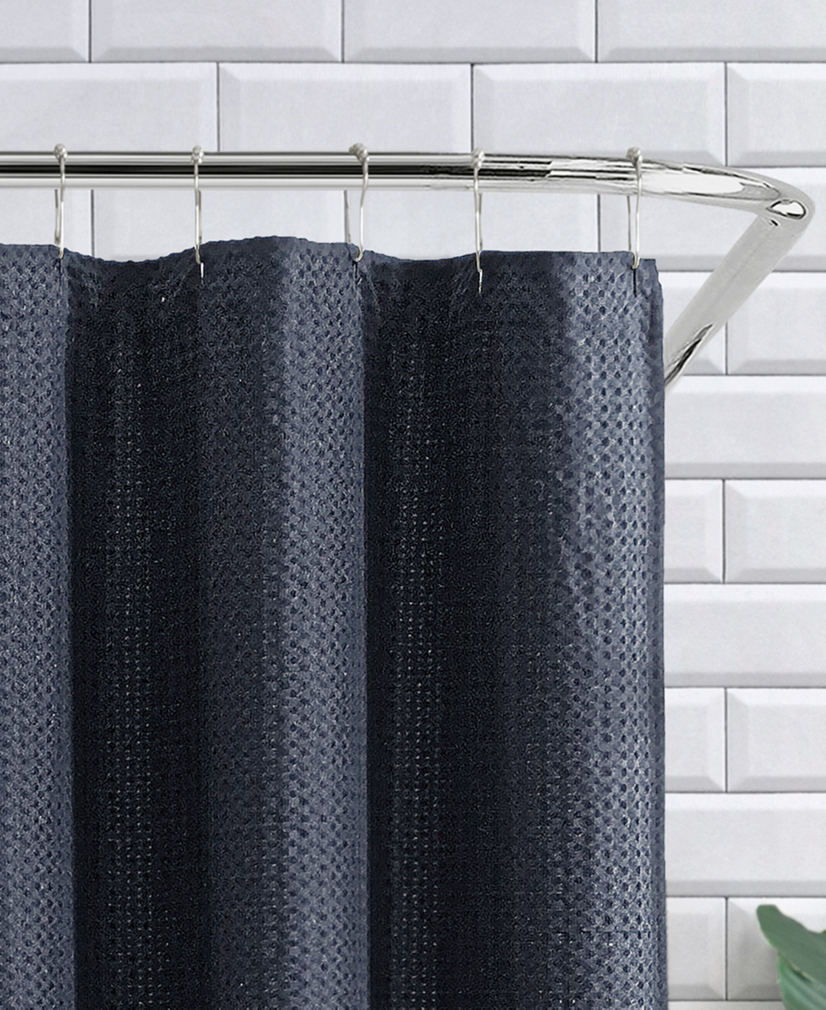 Dkny Modern Waffle Shower Curtain, 72" X 72"