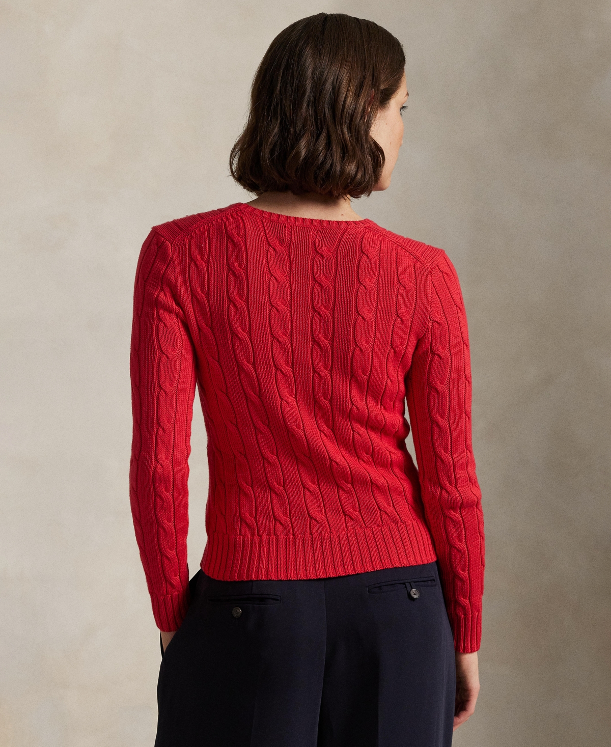 Polo Ralph Lauren Women's Cable-knit Cotton Crewneck Sweater