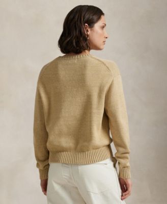 Women's Polo Bear Cotton Crewneck Sweater