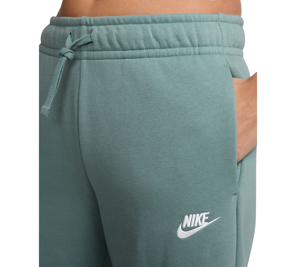 Nike Women's Sportswear Club Fleece Mid-rise Wide-leg Sweatpants In Green