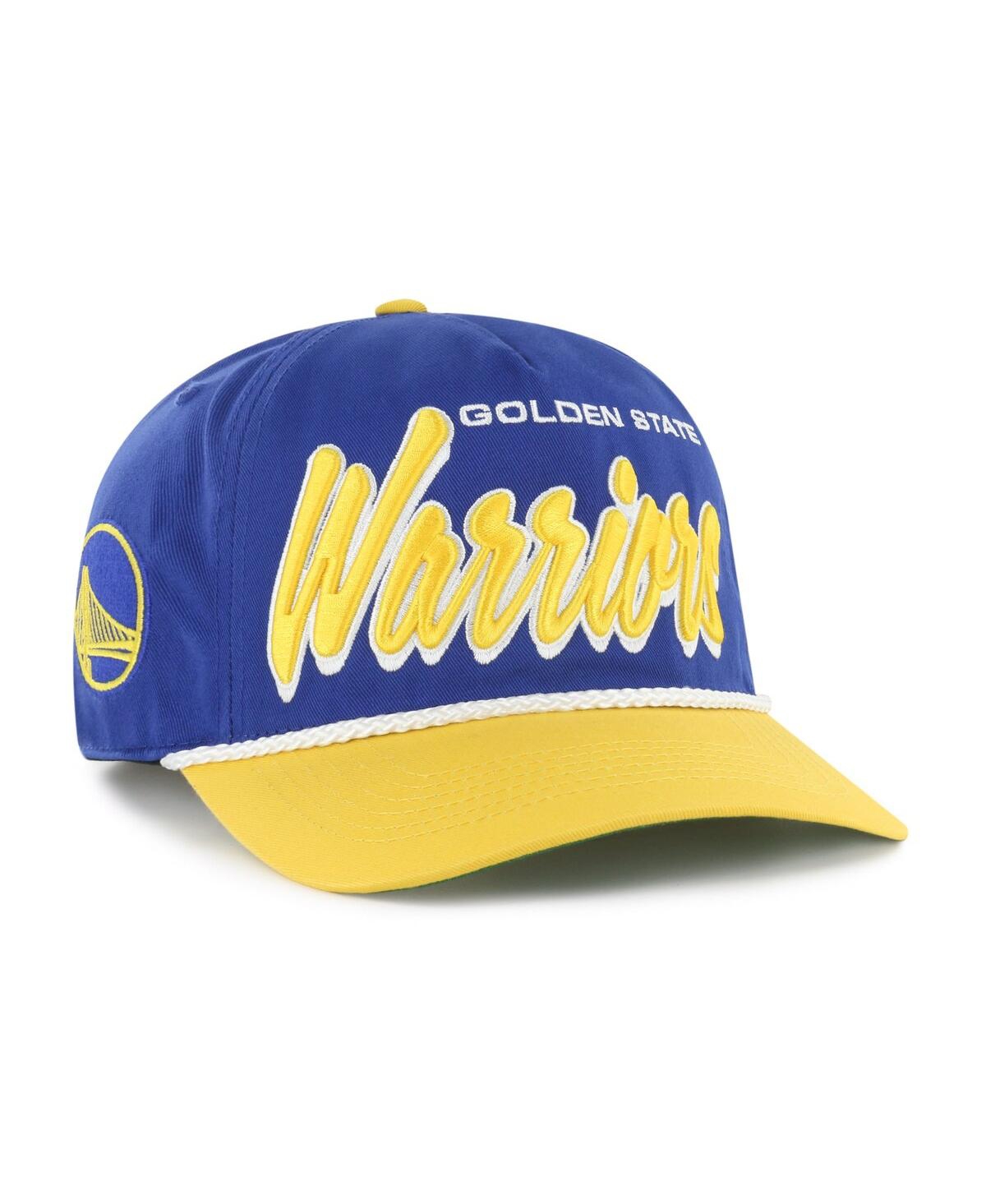 47 Brand Men's Royal/gold Golden State Warriors Dropshadow Rope Hitch Adjustable Hat