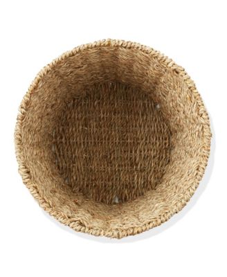 Hyacinth Waste Basket Woven Garbage Trash Can
