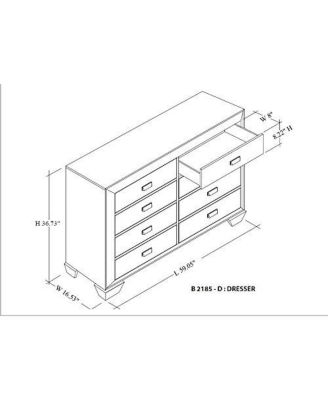 Kerry Wood 6-Drawer Dresser with Mirror, Brown
