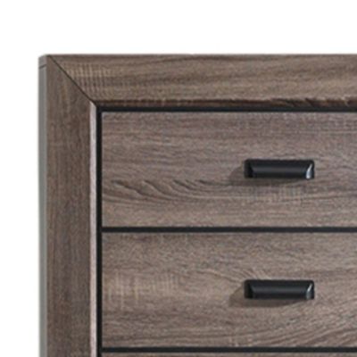 Kerry Wood 5-Drawer Chest, Brown