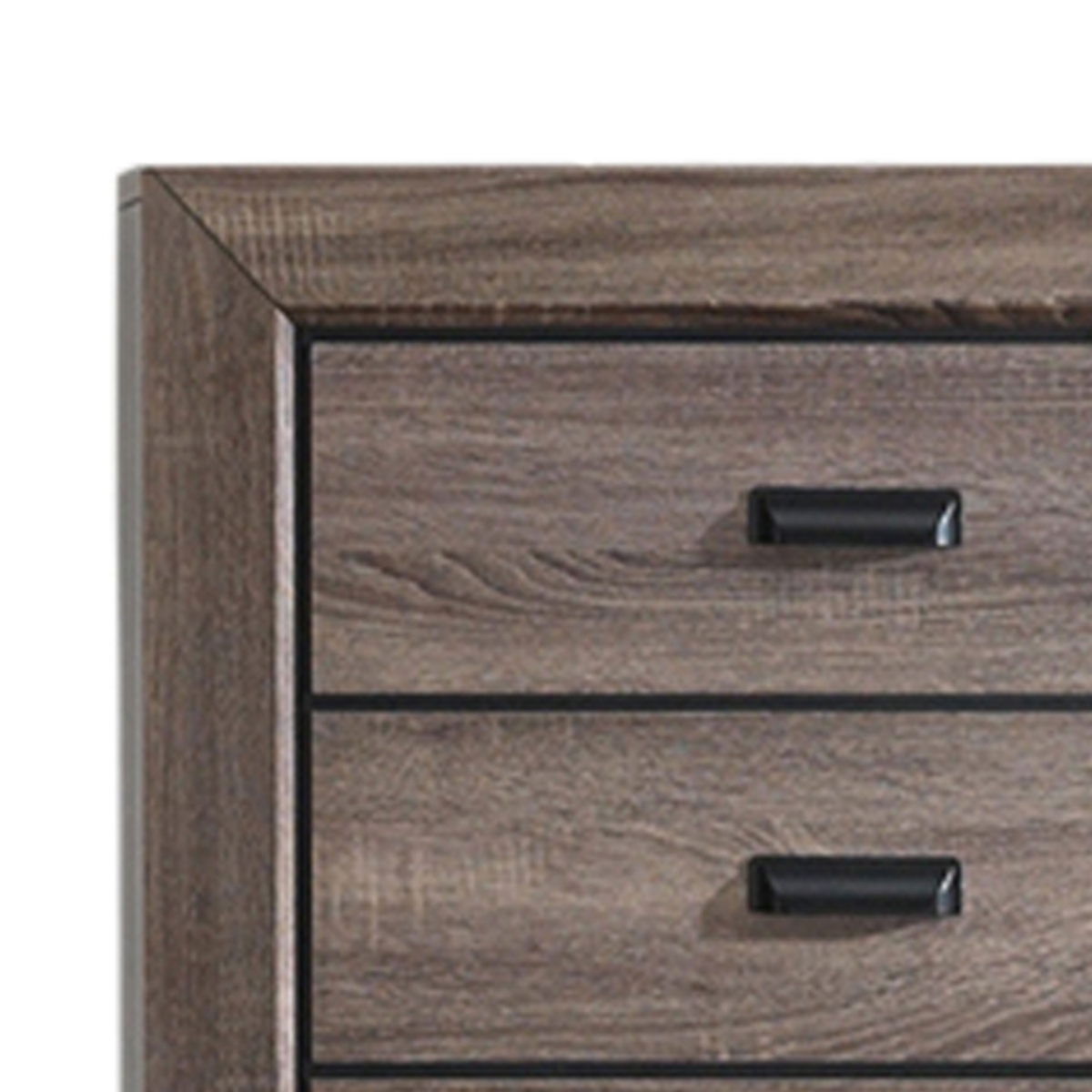 Kings Brand Furniture Kerry Wood 5-Drawer Chest, Brown