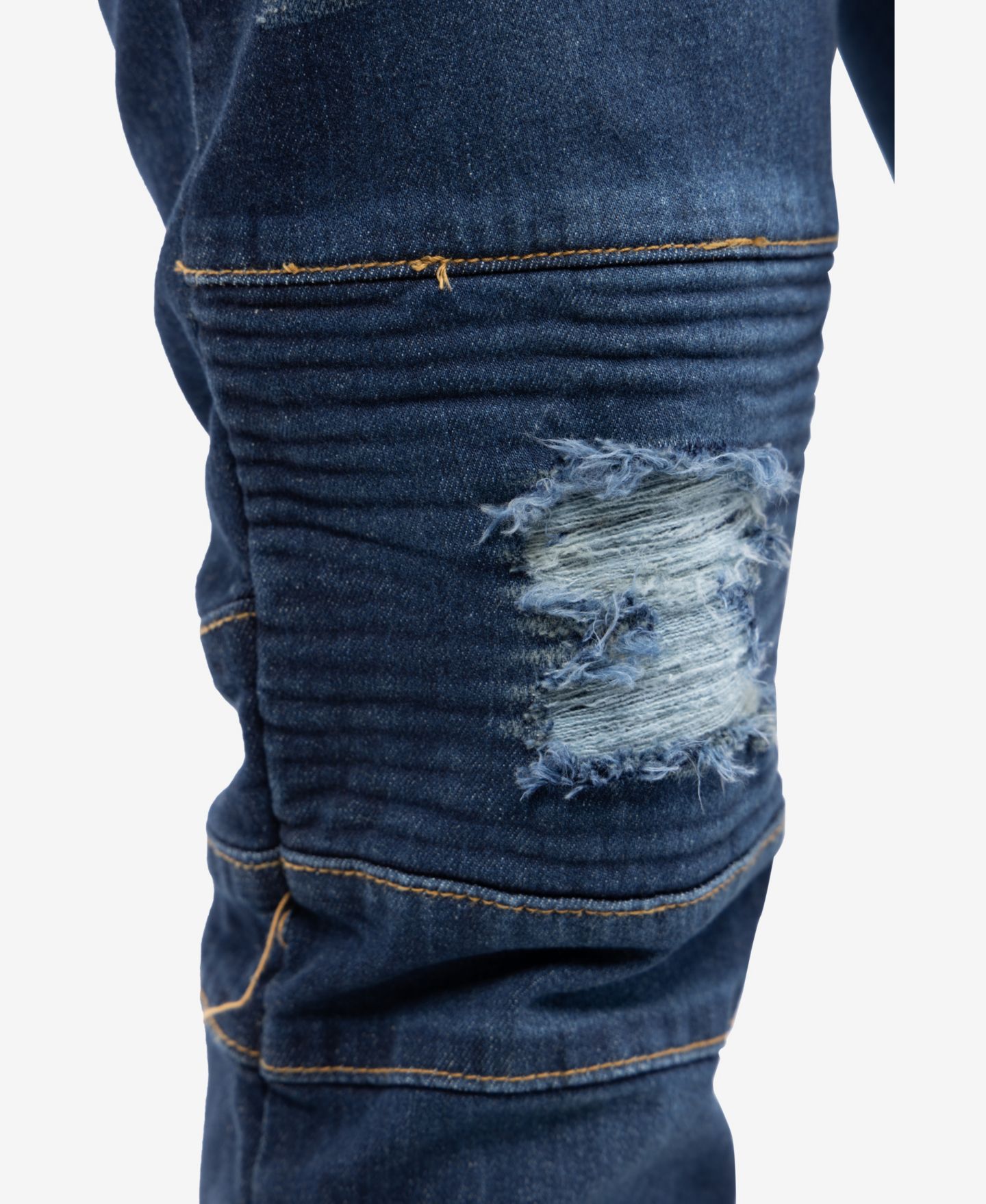 Мужские джинсы X-Ray RAW X Slim Fit Moto, цвет: Тёмный синий — фото 8