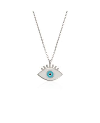 Sterling Evil Eye Eyelash Necklace