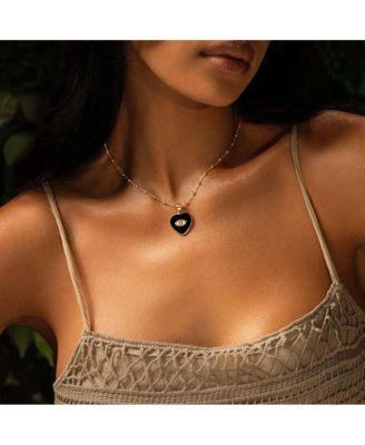Grounded In Love Black Onyx Heart Pendant Necklace