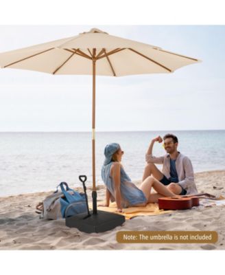 Mobile Patio Umbrella Base Water Sand Fillable Market Table Umbrella Stand with 3 Wheels