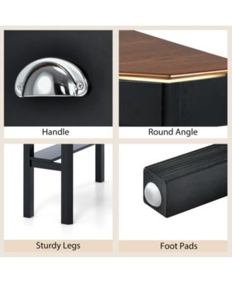 Corner Wooden Piece Laptop Computer Desk