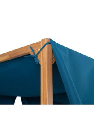 Streamdale Kenzie Outdoor Daybed With Adjustable Lounges And Curtains