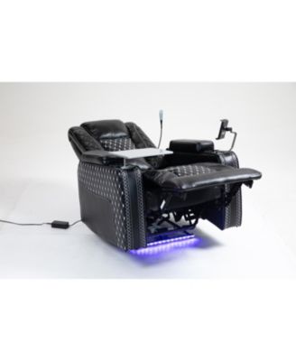 Single Piece Leather with Multifunctional - Storage, Tech Features  Zero Gravity Recliner