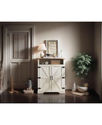 6-Tier Farmhouse Shoe Cabinet with Adjustable Shelf