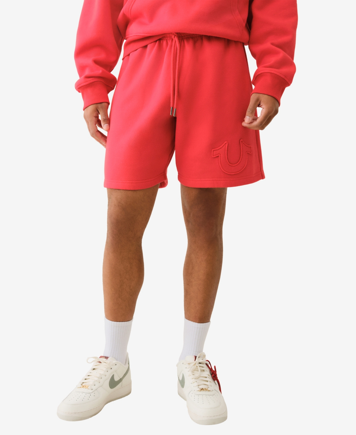 Men's Applique Sweat Shorts - Molten lava