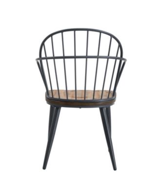 Indoor Dining Chair With Metal Legs (Set of 2),Light Birch