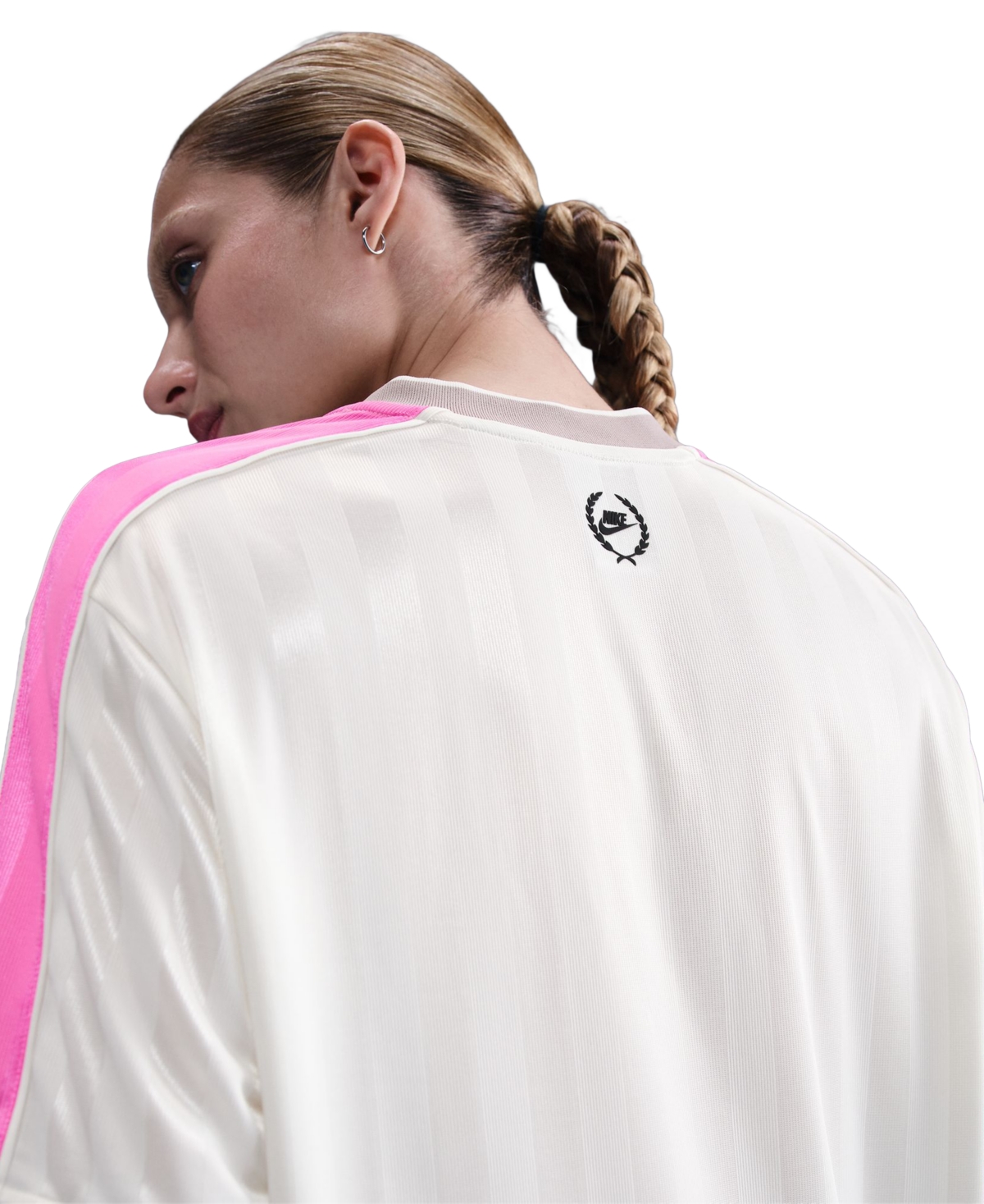 Nike Sportswear V-neck Graphic Jersey In White