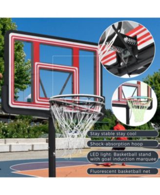 Portable Poolside Basketball Hoop System Height Adjustable 3.1ft to 4.7ft 36inch Backboard for Pool