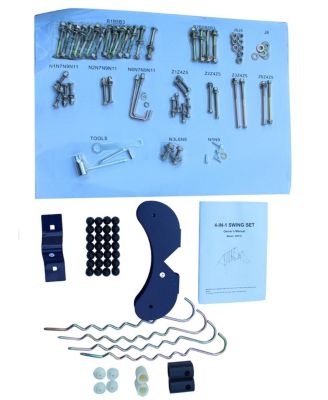 Heavy Duty A-Frame Metal Swing Set with Slide, 2 Weather-Resistant Seats, Easy Assembly, Perfect for Kids Ages 3-8