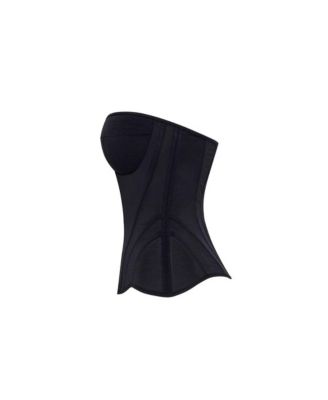 Women's Smart heart-shaped low-waist black fitted corset