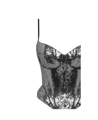 Women's Sensational spaghetti straps sequined corset