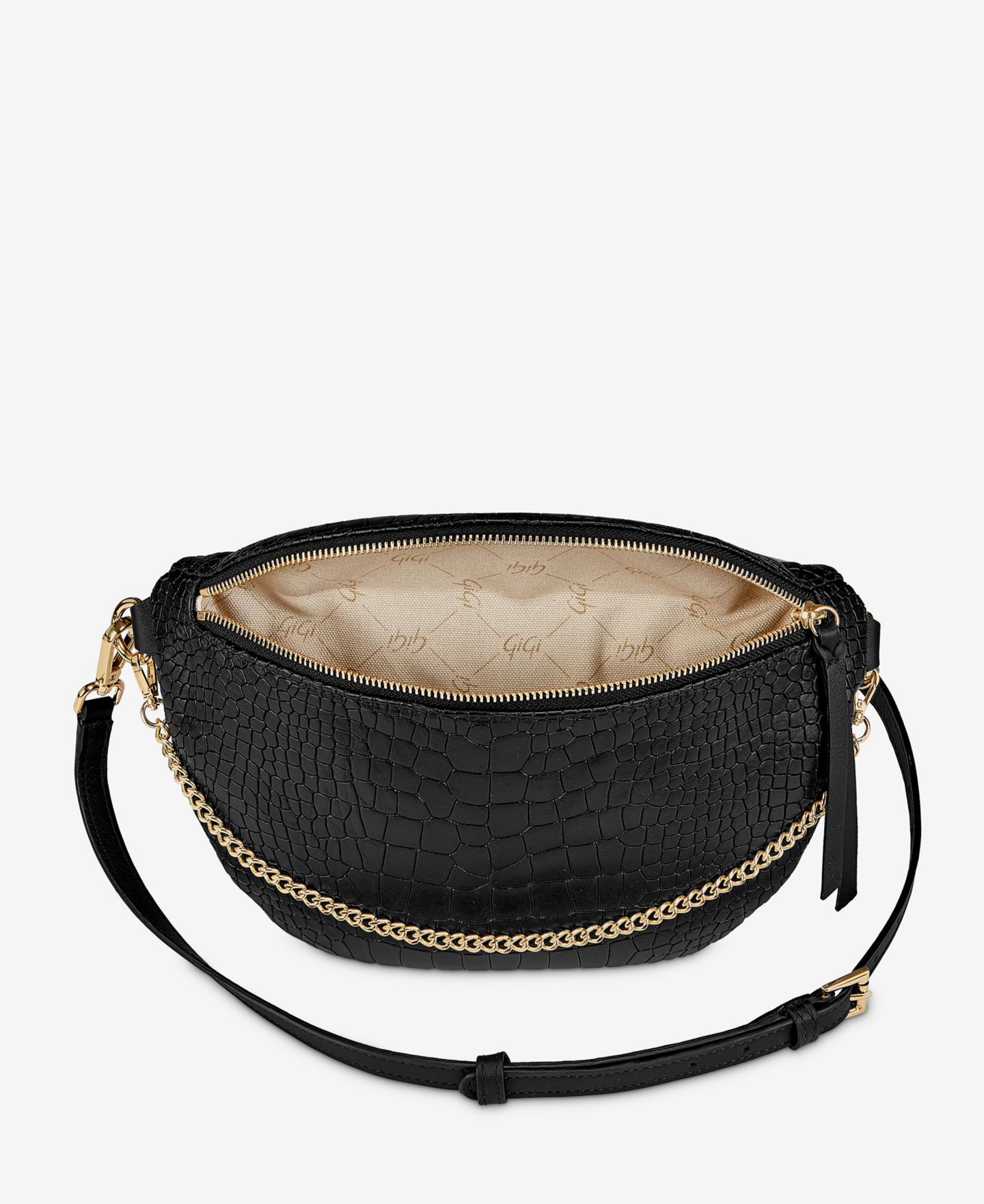 Женская сумка GiGi New York Beck Pebble Leather Sling, цвет: Чёрный — фото 3