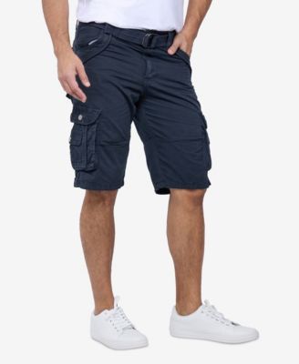 Men's Belted Double Pocket Cargo Shorts
