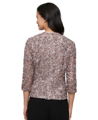 Women's Soutache Lace 3/4-Sleeve Top