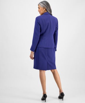 Women's Stretch Crepe One Button Blazer, Regular & Petite