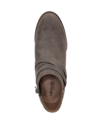 Women's Bryce Zip Round Toe Block Heel Short Boots