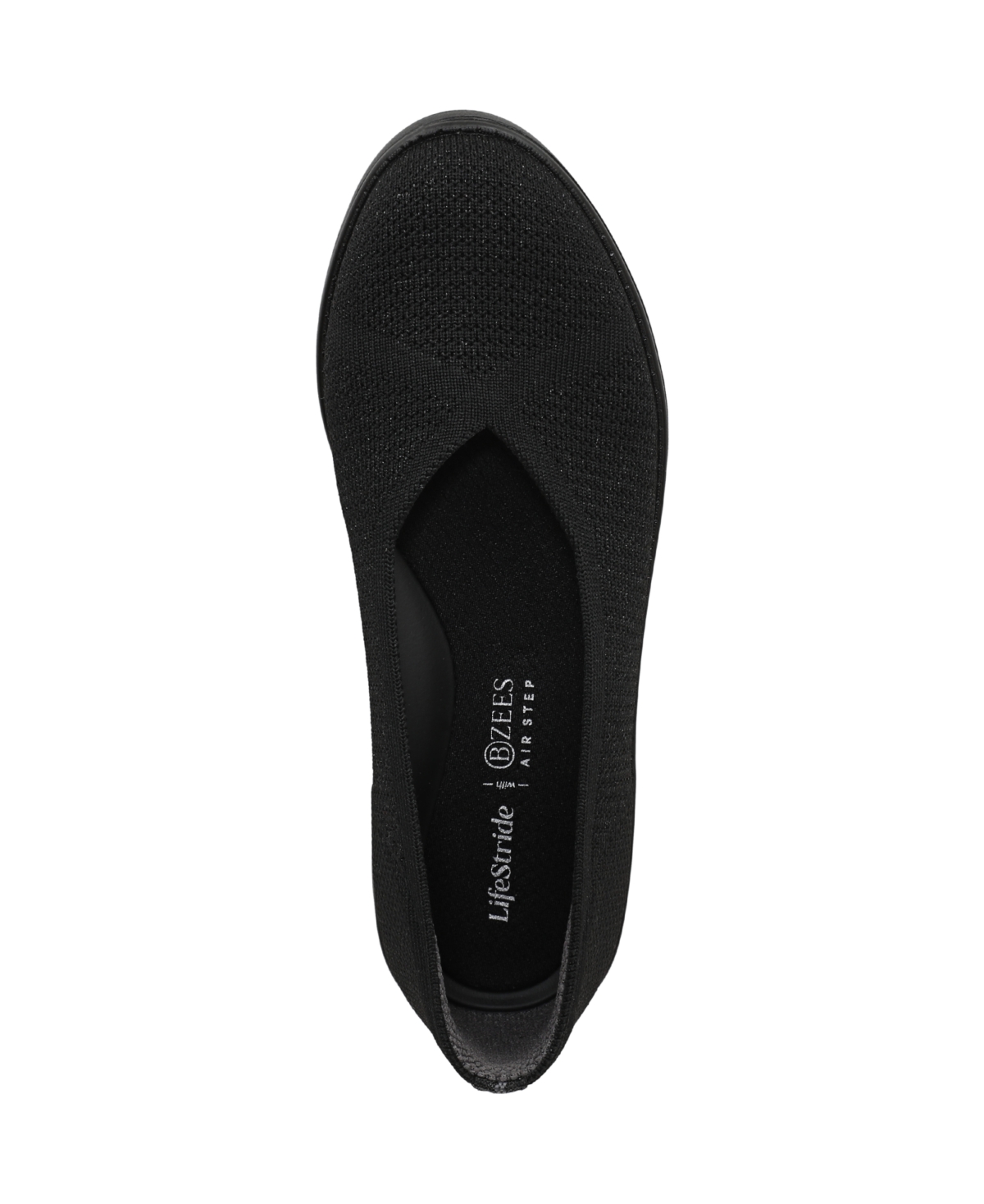 Lifestride Women's Award Washable Round Toe Ballerina Flats In Black