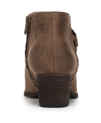 Women's Bryce Zip Round Toe Block Heel Short Boots