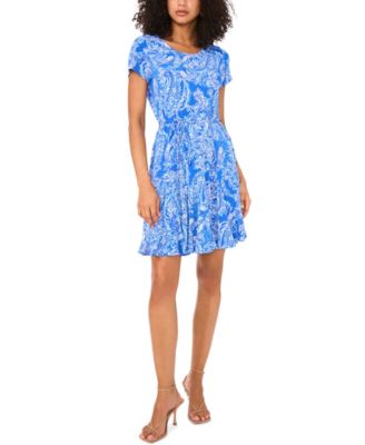 MSK - Women's Printed Jersey Fit & Flare Dress